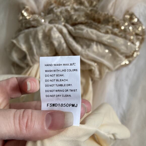 Faeriesty Sequin Tulle Prom Dress Formal Gown Evening Party size 22 - Picture 10 of 15